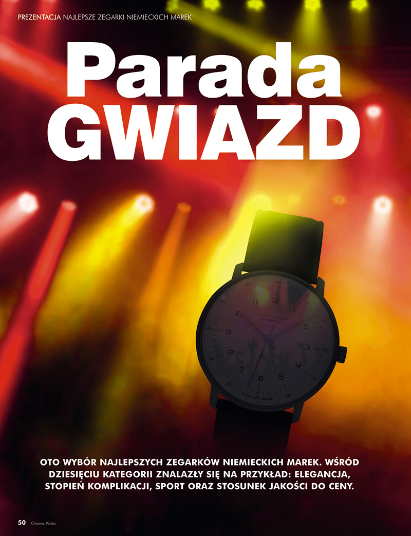 Parada gwiazd - Najlepsze zegarki niemieckich marek (Chronos 1/2019, str. 50-56) Parada gwiazd - Najlepsze zegarki niemieckich marek (Chronos 1/2019, str. 50-56)